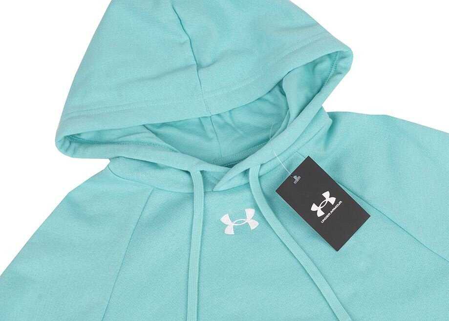 Vyriškas džemperis su gobtuvu Under Armour Rival Fleece, mėtų spalvos