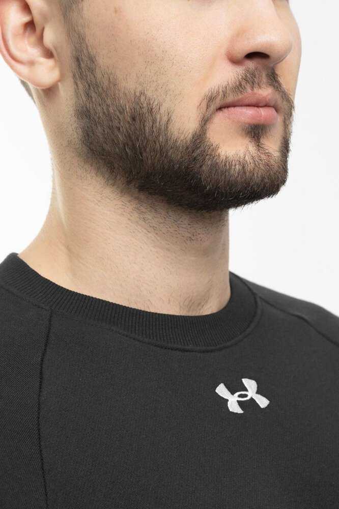 UAR Under Armour vyriškas „Rival Fleece Crew“ megztinis, juodas 1379755 001