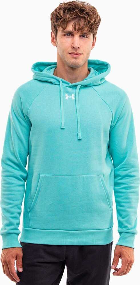 Vyriškas džemperis su gobtuvu Under Armour Rival Fleece, mėtų spalvos