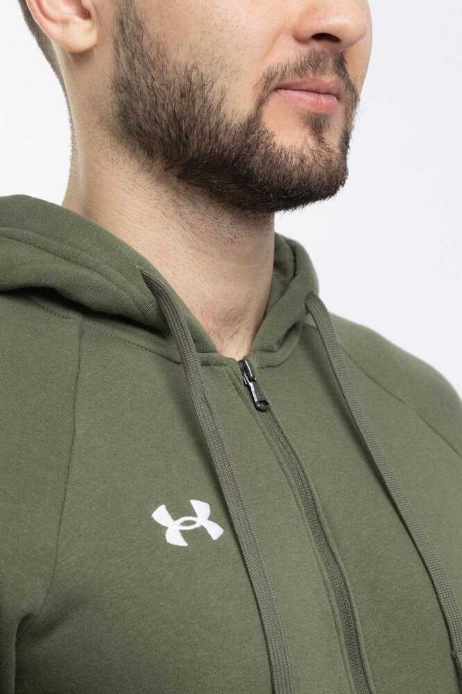 Vyriškas džemperis su gobtuvu Under Armour Rival Fleece, chaki