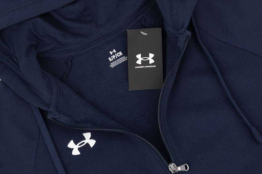 UAR Under Armour vyriški „Rival Fleece“ džemperiai su gobtuvu, mėlyni, Mėlyna 1379767 410