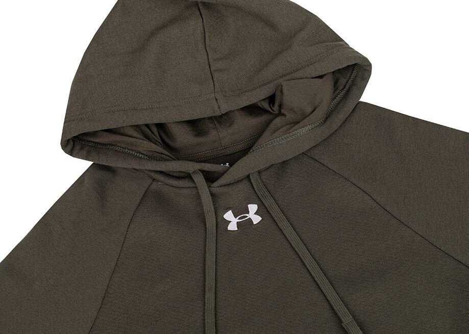 Vyriškas džemperis su gobtuvu Under Armour Rival Fleece, alyvuogių spalvos