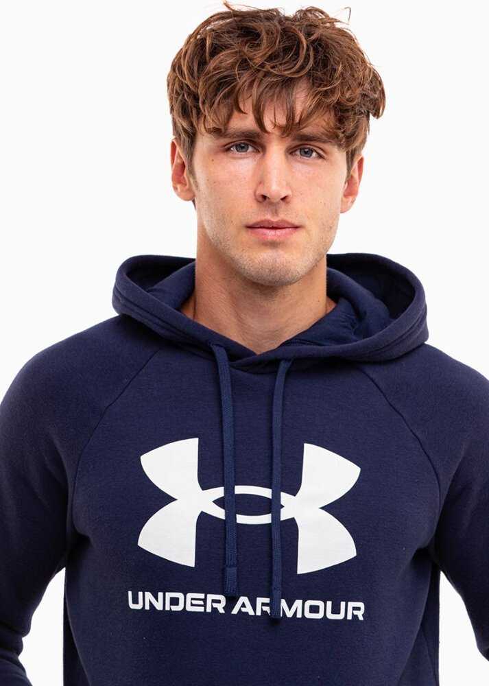 UAR Under Armour Rival Fleece Logo HD vyriškas džemperis tamsiai mėlynas mėlynas 1379758 410 L