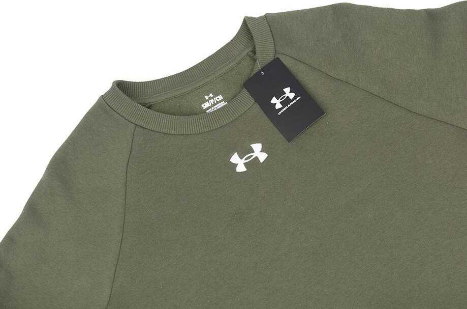 Vyriški „Under Armour Rival“ flisiniai marškinėliai, chaki spalvos, 1379755 390