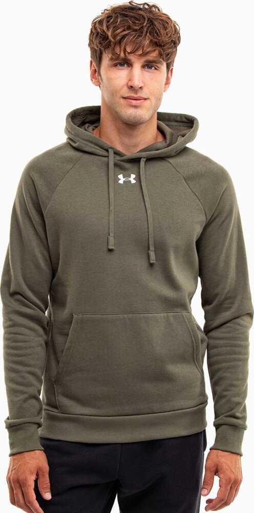 Vyriškas džemperis su gobtuvu Under Armour Rival Fleece, alyvuogių spalvos