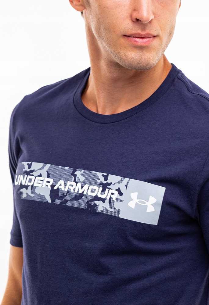 Vyriški marškinėliai Under Armour Camo Chest Stripe tamsiai mėlyna 1376830 410 (M)
