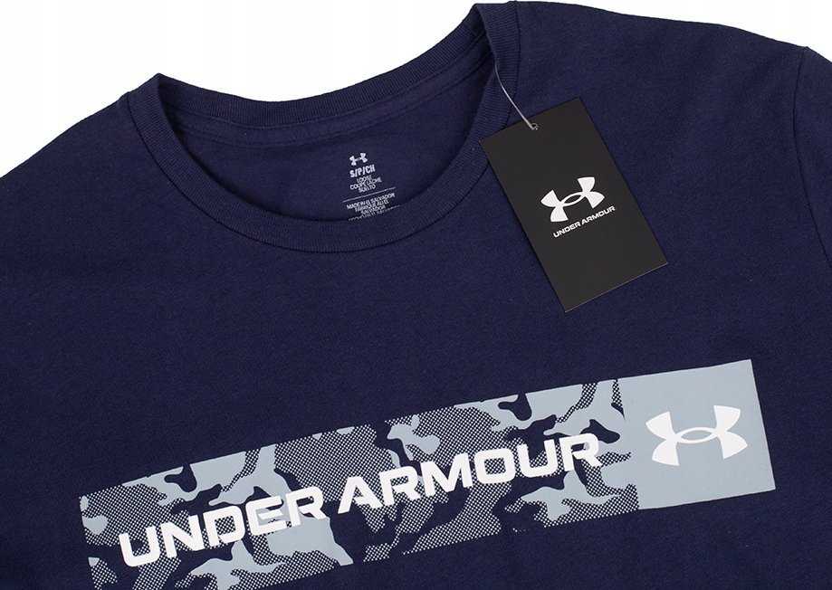 Vyriški marškinėliai Under Armour Camo Chest Stripe tamsiai mėlyna 1376830 410 (M)