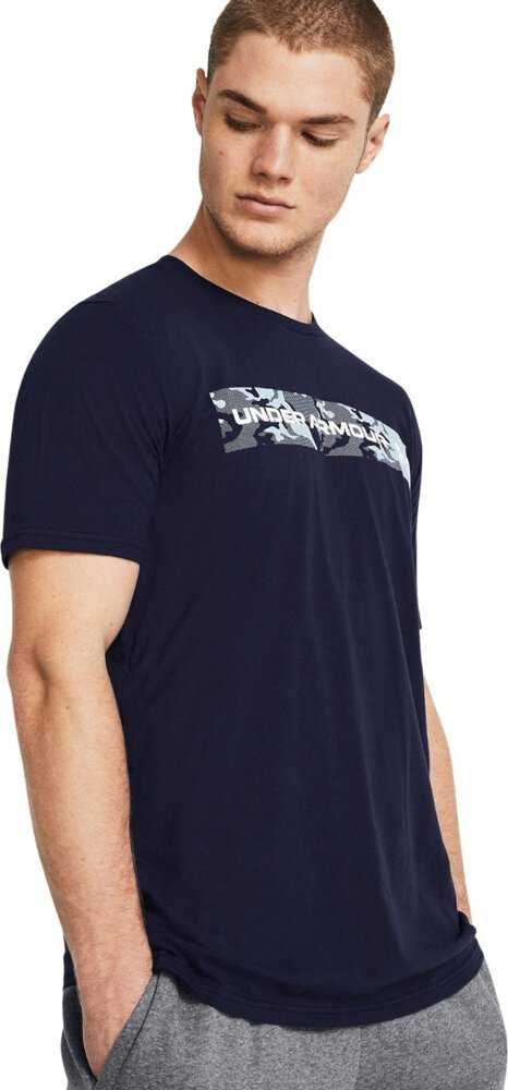 Vyriški marškinėliai Under Armour Camo Chest Stripe tamsiai mėlyna 1376830 410 (M)