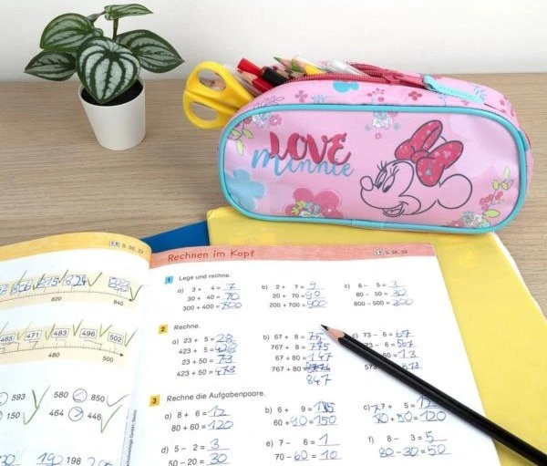 Undercover Slaptas pieštukų dėklas Penalas, kosmetikos krepšys, piniginė, Minnie Mouse