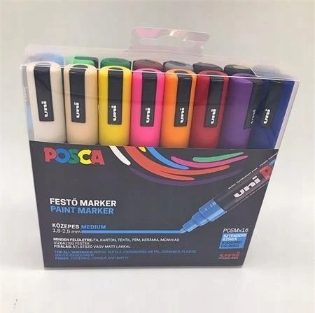 Carruzzo Posca - Pc5M - Medium Tip Pen, 16 Pc