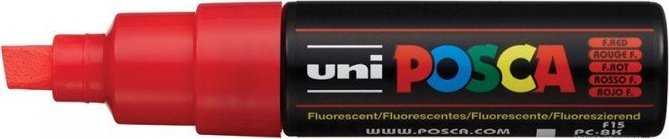 Uni MARKER PLAKATOWY UNI POSCA PC-8K FLUORESCENCYJNY Raudonas