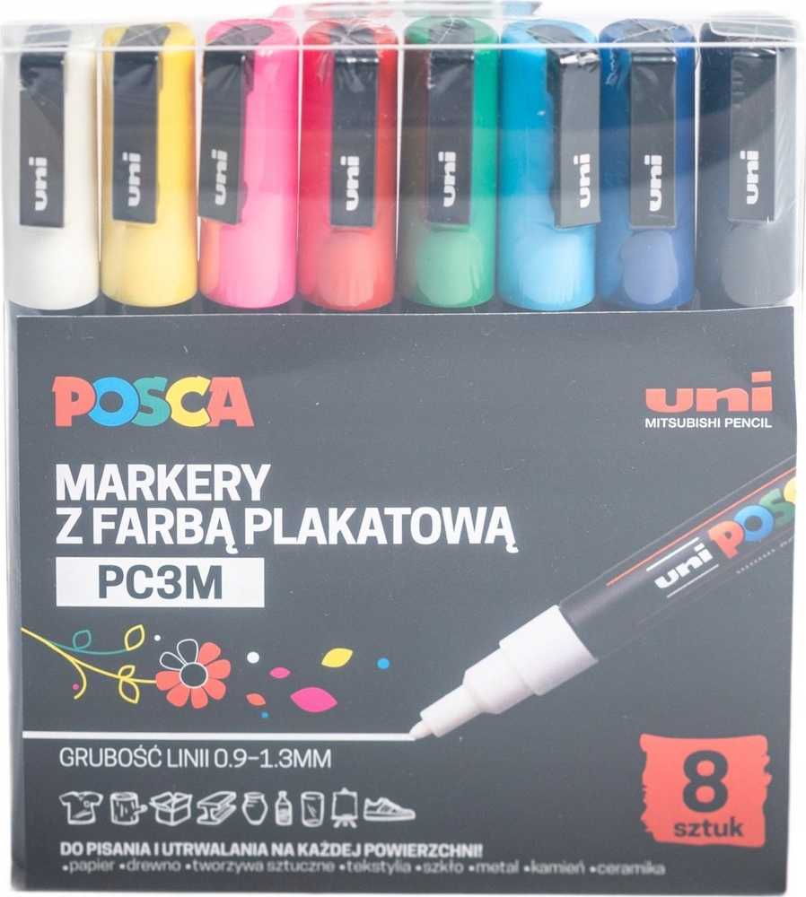 Uni Posca Markeriai Uni-Ball Posca PC-3M, 8 vnt.