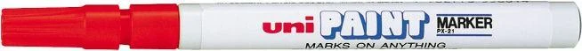 Mitsubishi Electric Uni Mitsubishi Pieštukas Žymeklis aliejinis Uni PX-21, 0.8-1.2 mm, apvali galvutė, raudonas 1214-024