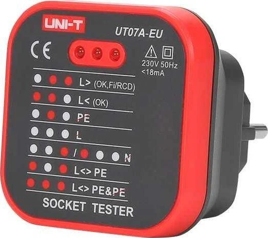 UNI-T UT07A-EU maitinimo lizdo testeris