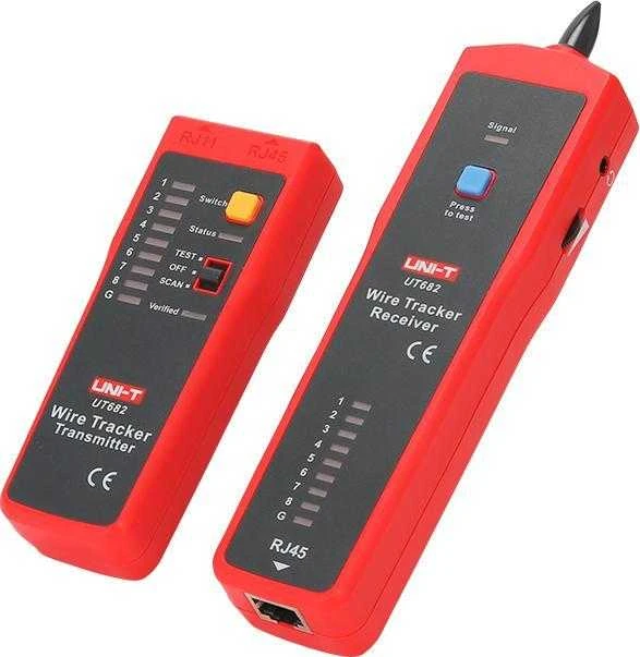 VIELOS PORŲ DETEKTORIUS SU KABELIŲ TESTERIU RJ-45 UT-682 UNI-T