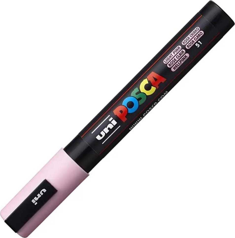 Žymeklis UNI Posca PC-5M, apvalus, 1.8 - 2.5 mm, šv. rožinis
