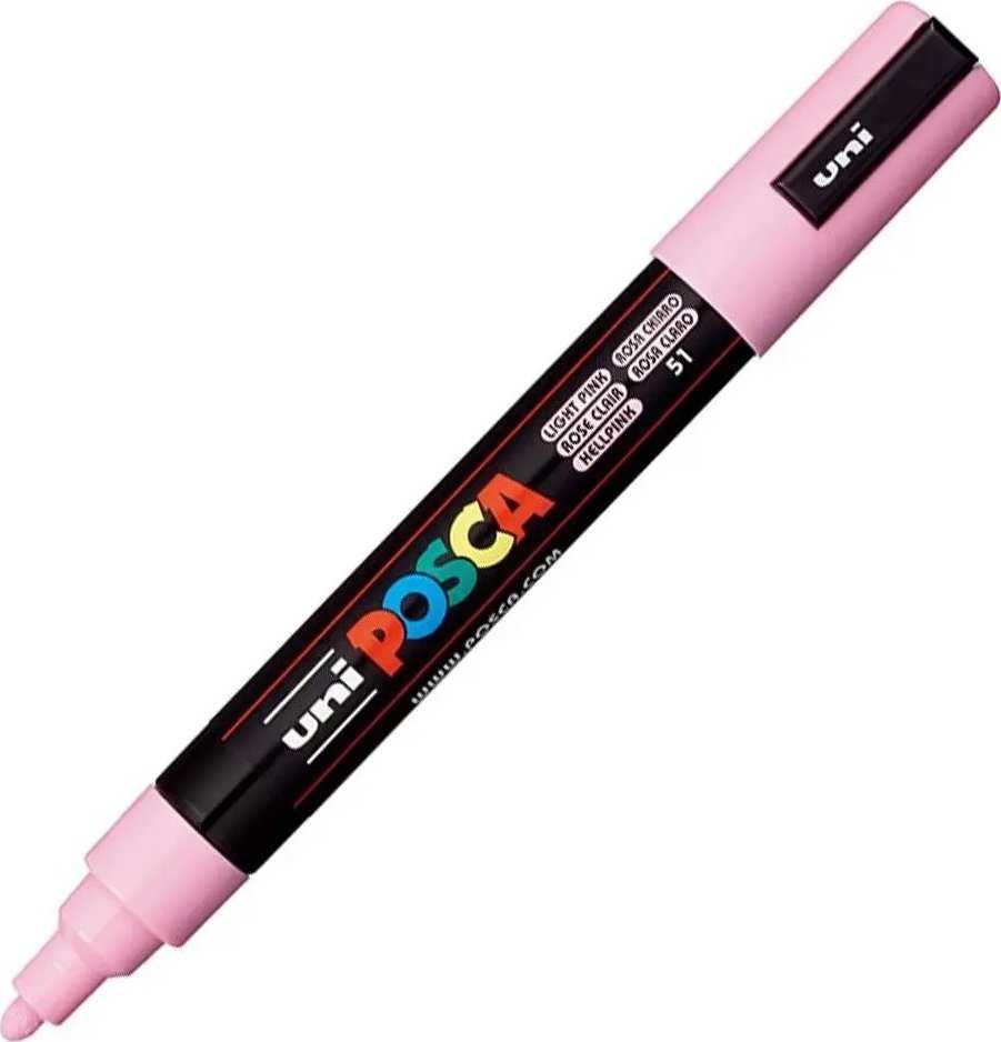 Žymeklis UNI Posca PC-5M, apvalus, 1.8 - 2.5 mm, šv. rožinis