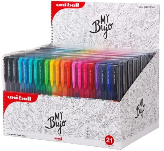UNIBALL Uni-ball Signo RT1 (My Bujo) 21 gelinio rašiklio rinkinys su spragtelėjimu