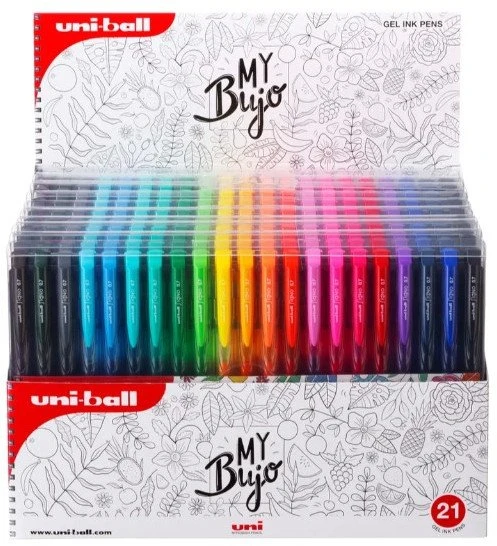UNIBALL Uni-ball Signo RT1 (My Bujo) 21 gelinio rašiklio rinkinys su spragtelėjimu