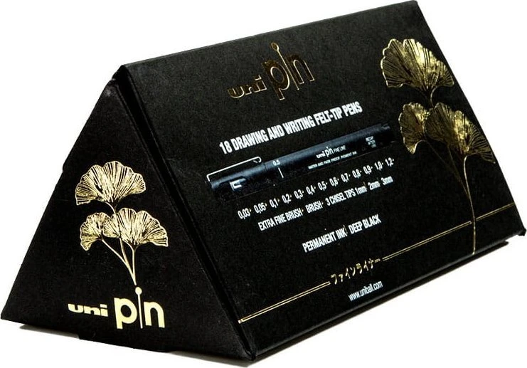 UNI-BALL Uni - The Full Juoda Boc - Finelineris (18 vnt.) (401229) /Meno reikmenys ir rankdarbiai