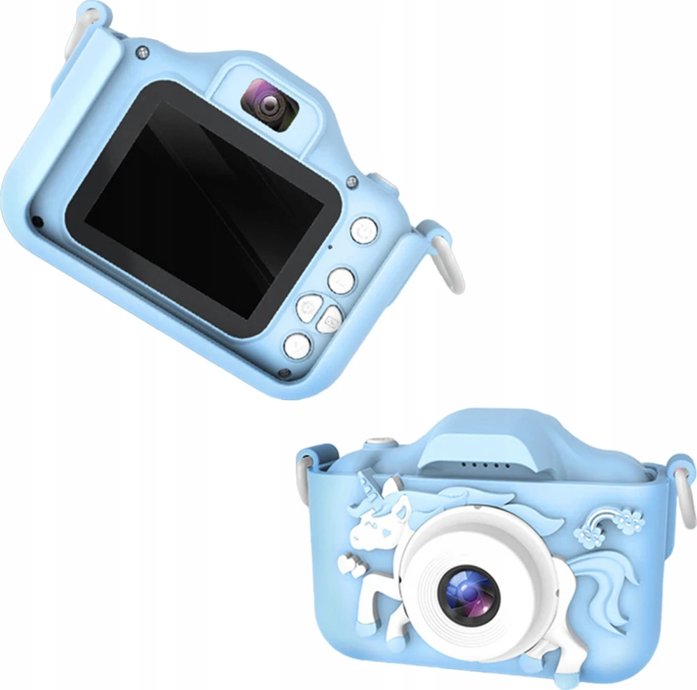 UNICORN SKAITMENINĖ FOTOKAMEROS + PAVADĖLIS + KABELAS + KORTELĖ 32GB