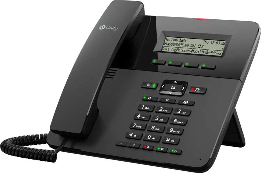 UNF Unify OpenScape Desk Phone CP210 Analoginis telefonas Juoda