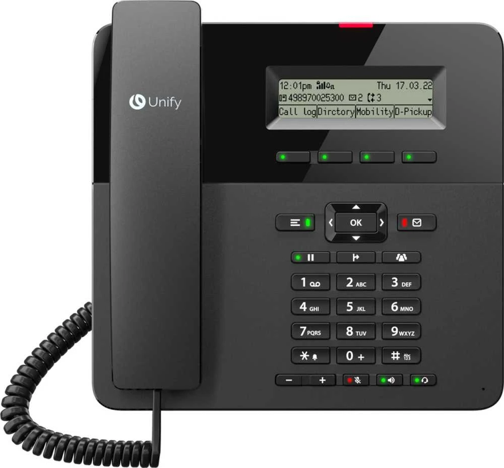 UNF Unify OpenScape Desk Phone CP210 Analoginis telefonas Juoda