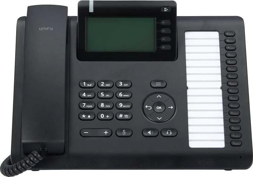 UNF Unify OpenScape CP400 IP telefonas Juoda