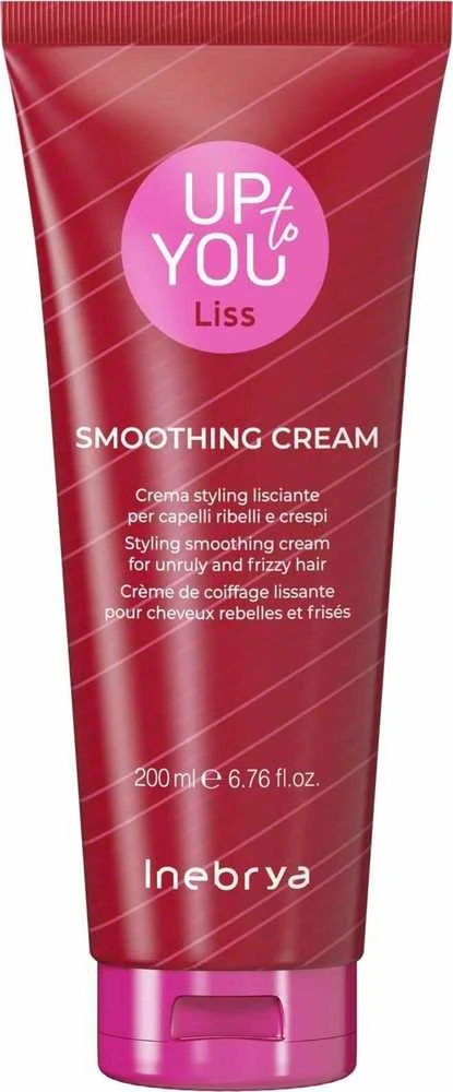 Inebrya Up To You Liss Styling Smoothing Kreminis glotninantis kremas nepaklusniems / besišiaušiantiems plaukams, 200 ml