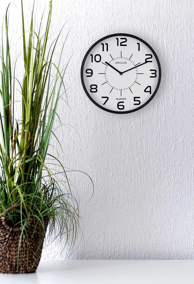Unilux Laikrodis Pop 28.5cm juoda -