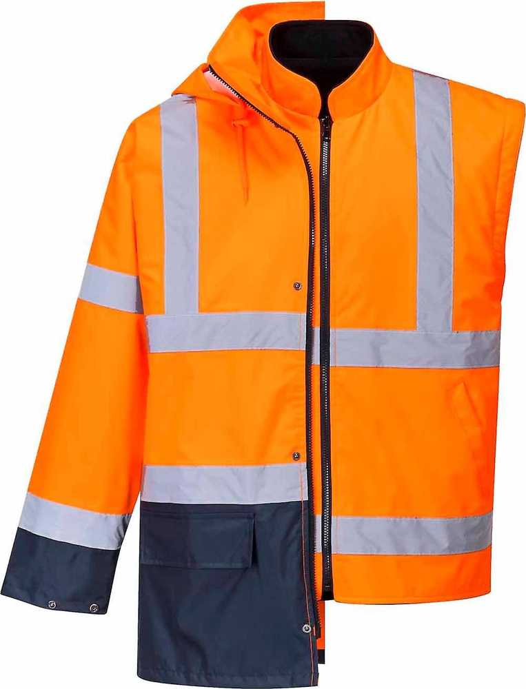 Unimet 5 viename dviejų spalvų striukė Portwest S766, Dydis: XXL, Pw spalvos: Geltona/Navy