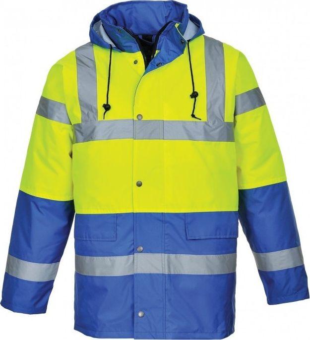 Unimet Gero matomumo kontrastinga PORTWEST S466 kelininko striukė, Dydis: XL, Pw spalvos: Geltona/Royal