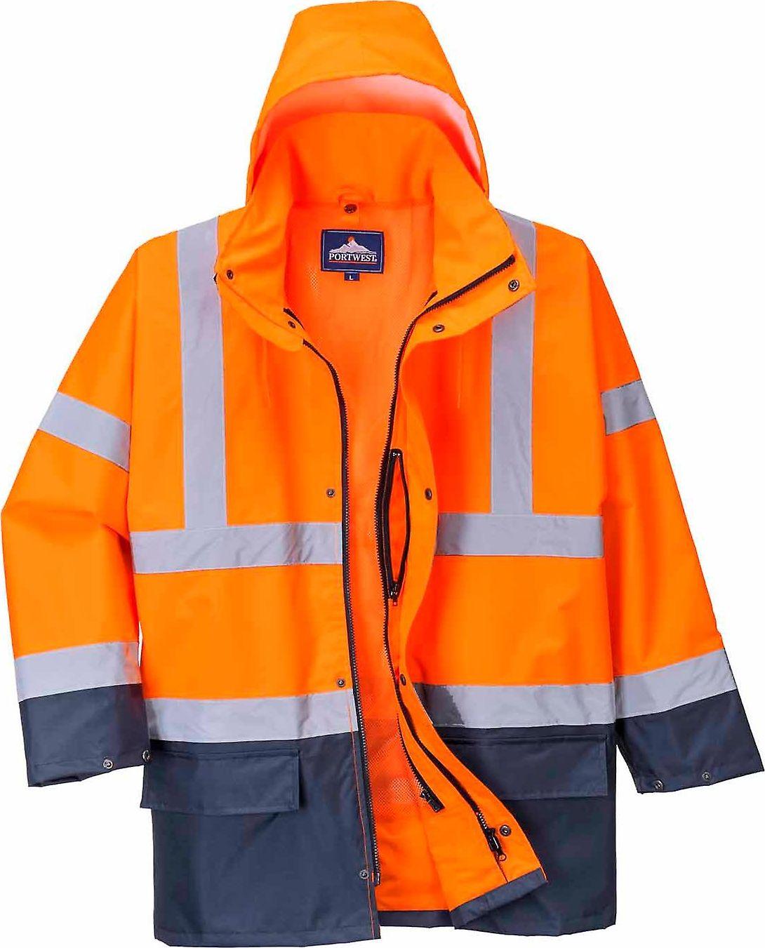Unimet 5 viename dviejų spalvų striukė Portwest S766, Dydis: XXL, Pw spalvos: Geltona/Navy