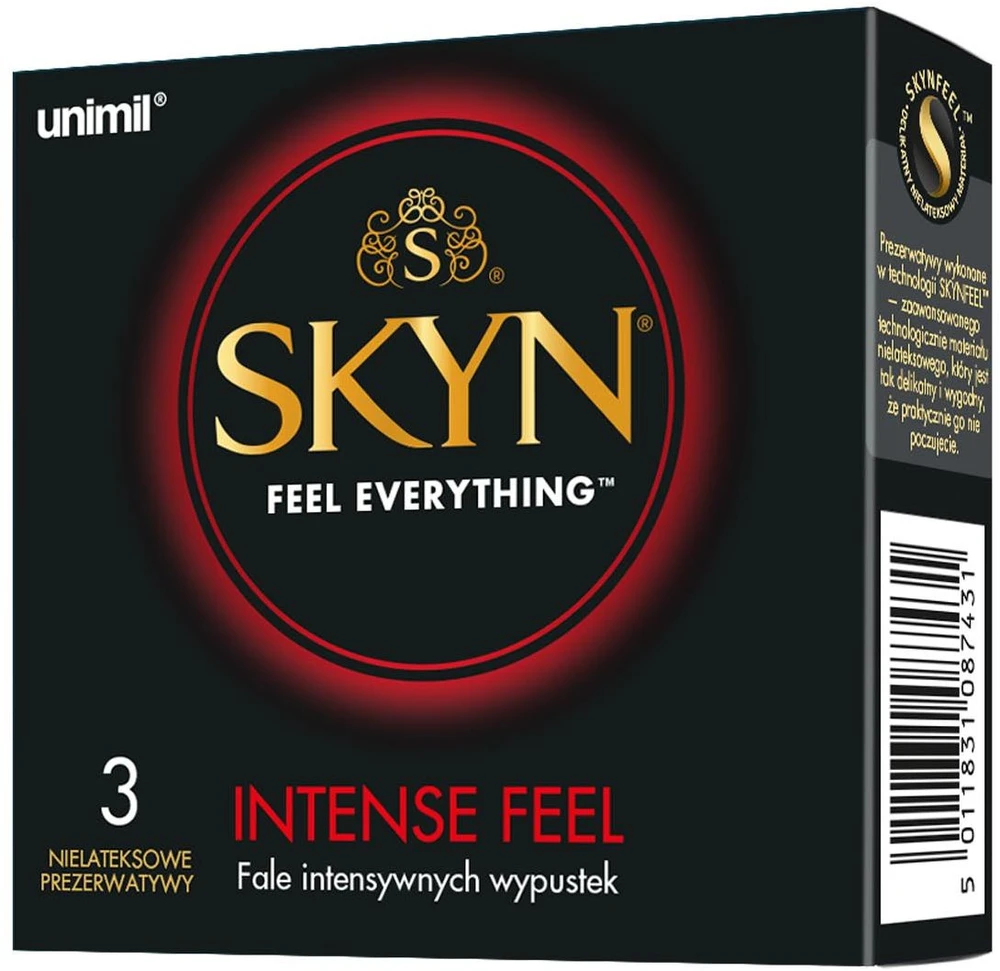 Unimil „Skyn“ prezervatyvai su taškeliais stimuliacijai ir lubrikacijai