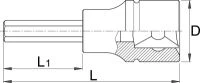 Unior Įtvaras antgalis šešiakampis imbusinis hex 1/2'' H10 x 100mm (603386)