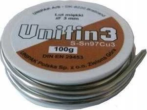 Unipak Lut miękki S-Sn97Cu3 2,5mm 100g - 4514230