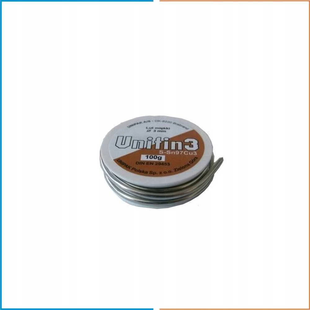 Unipak Lut miękki S-Sn97Cu3 2,5mm 100g - 4514230