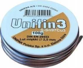 Unipak Lut miękki S-Sn97Cu3 2,5mm 100g - 4514230