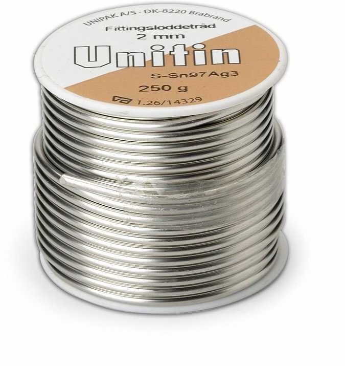 Unipak Minkštos tūtos Nr 3-SN97 Cu3 WED 2mm 250g - 4514220