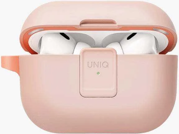 UNIQ Clyde Lock Dėklas AirPods Pro 2 (2022/2023) powder rožinės spalvos-rožinės spalvos/light rožinės spalvos-crepe rožinės spalvos