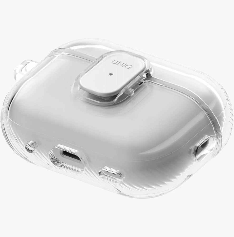 „Uniq Glase Pro“ dėklas, skirtas „AirPods Pro 3“ – su užraktu – permatomas