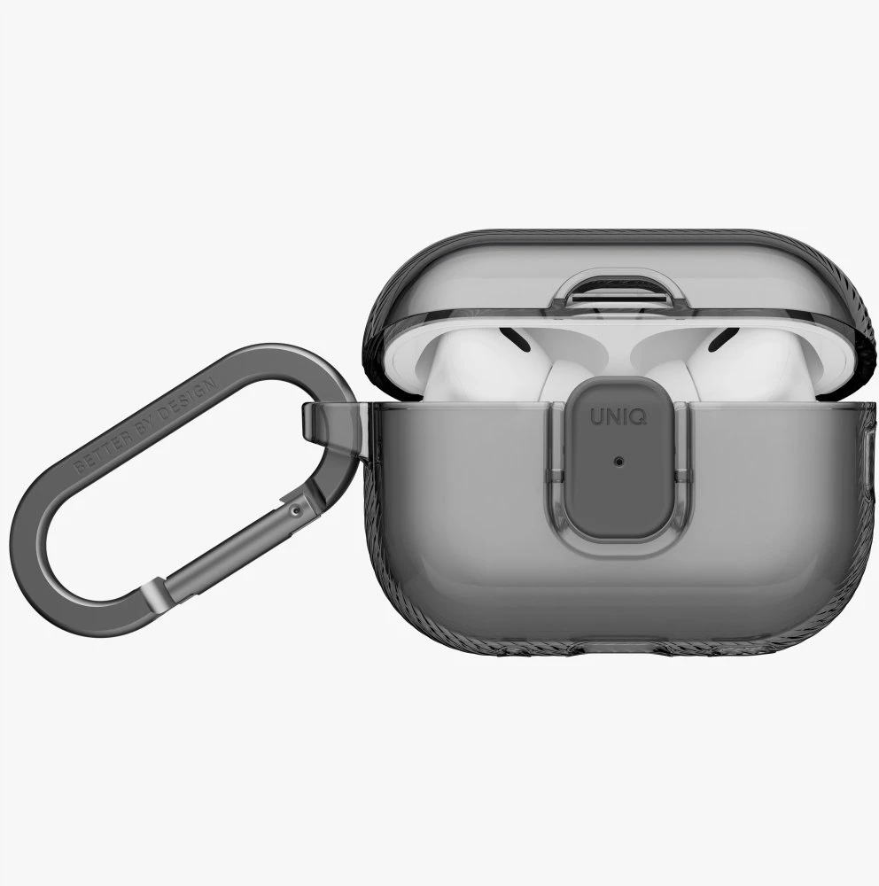 Dėklas Uniq Glase Pro Case for AirPods Pro 3 Lock Case - Transparent Juodas