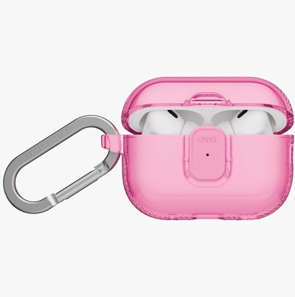 Dėklas Uniq Glase Pro Case for AirPods Pro 3 Lock Case - Transparent Rožinė