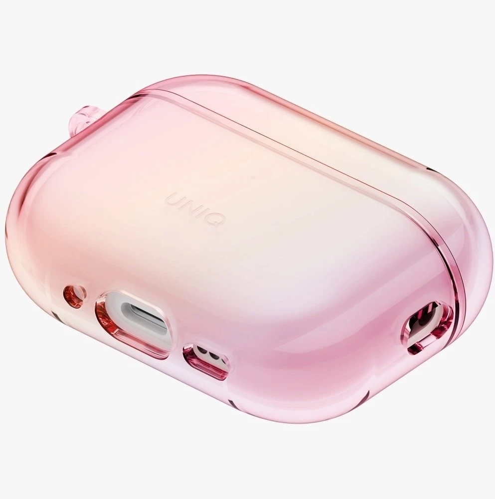 Dėklas Uniq Iridescia Hang Case for AirPods Pro 3 - Transparent Rožinė