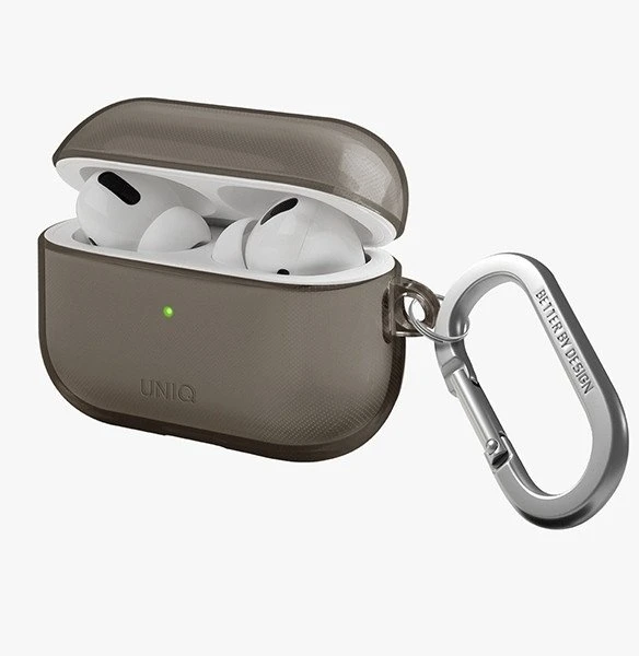 UNIQ Glase Dėklas AirPods Pro 2 gen glossy smoke