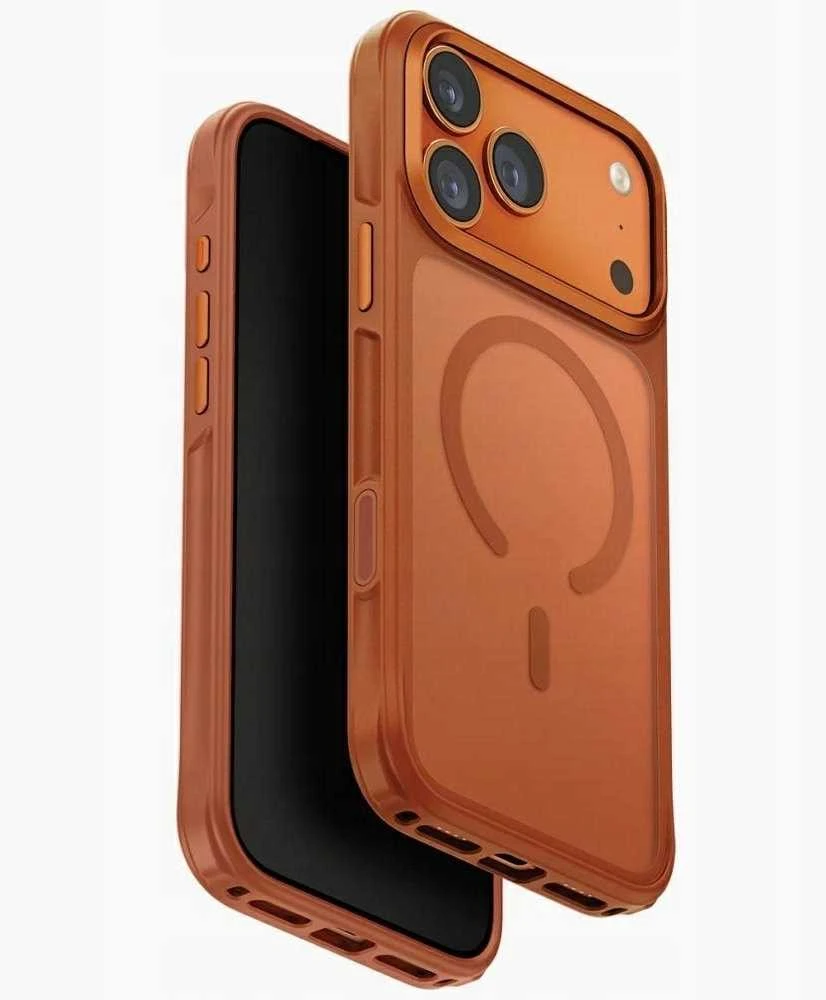 Uniq Veren iPhone 17 Pro Magclick įkrovimo dėklas - oranžinis