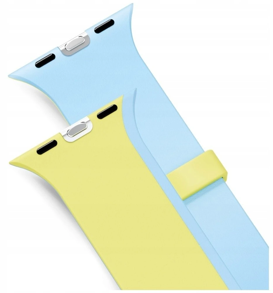 Dirželis UNIQ Revix IV Reversible Magnetic do Apple Watch Series 4/5/6/7/8/9/10/11/12/SE/SE2/SE3/Ultra/Ultra 2/Ultra 3/Ultra 4 44/45/46/49mm šviesiai žalia-mėlyna