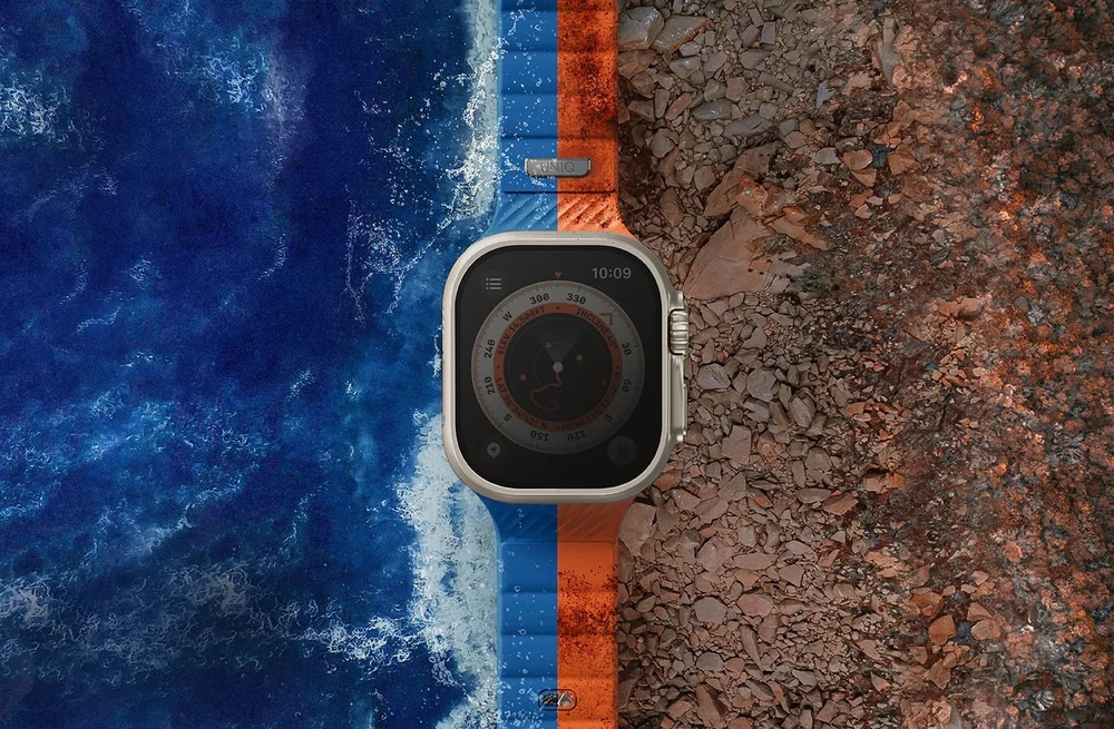 UNIQ apyrankė Stride Apple Watch Series 1/2/3/4/5/6/7/8/9/SE1/2/3/Ultra1/2/3 42/44/45/49mm FKM Rubber