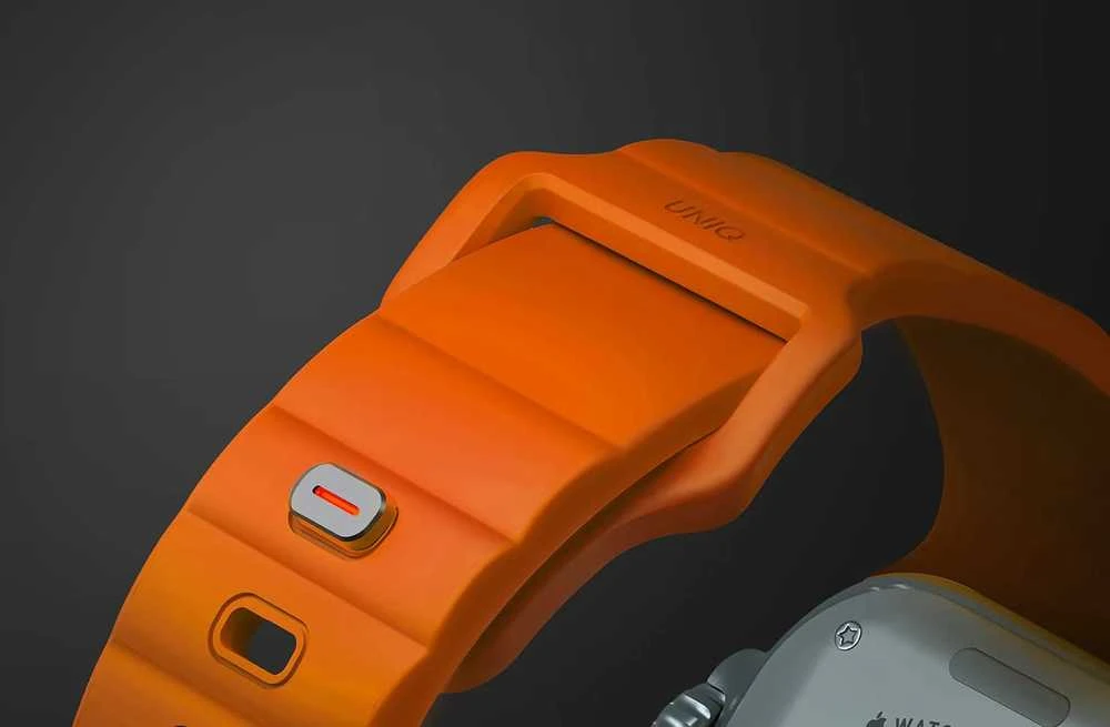 UNIQ apyrankė „Stride Apple Watch Series1/2/3/4/5/6/7/8/9/SE/SE2/SE3/Ultra1/2/3 42/44/45/49mm FKM Rubber“