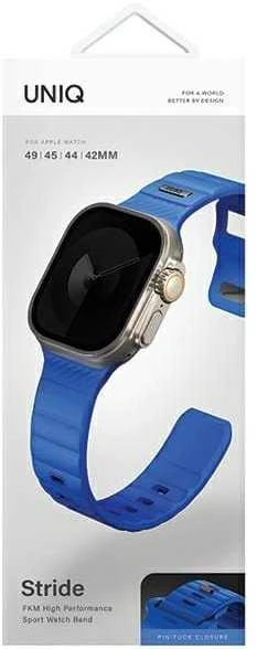 UNIQ apyrankė Stride Apple Watch Series 1/2/3/4/5/6/7/8/9/SE1/2/3/Ultra1/2/3 42/44/45/49mm FKM Rubber